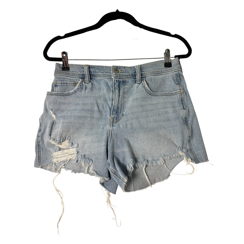 Hollister High-Rise Vintage Short 4 Light Wash‎ Distressed Denim 7 W28